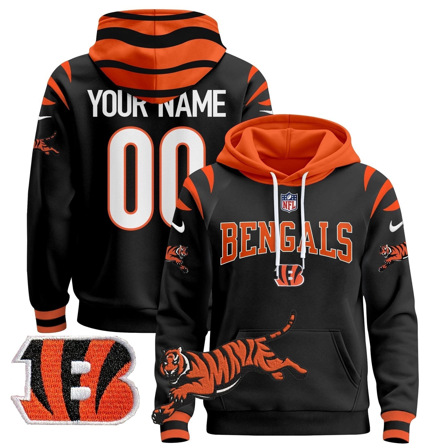 Bengals 2025 Custom Pullover Hoodie V2