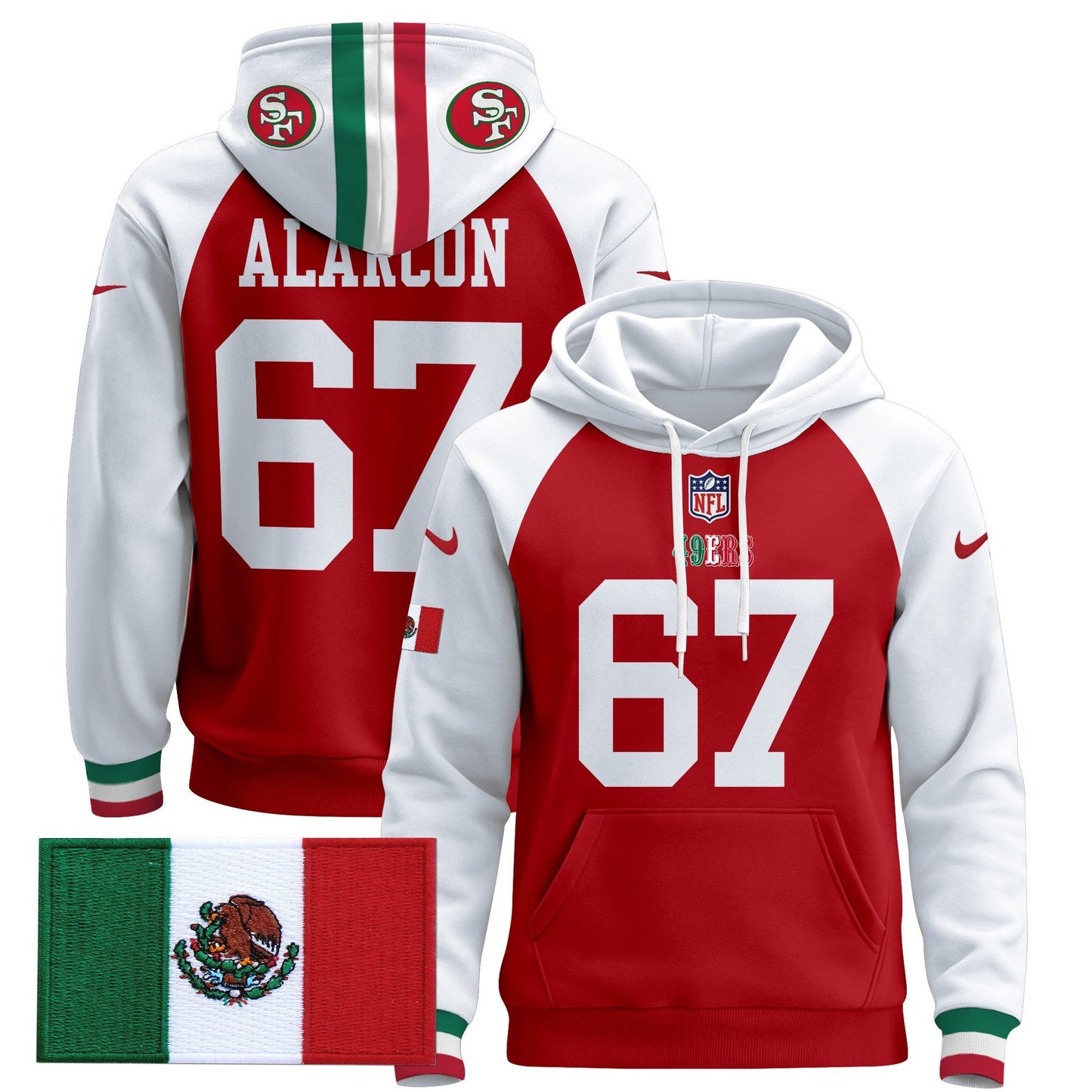 49ers Mexico 2024 Pullover Hoodie - All Stitched