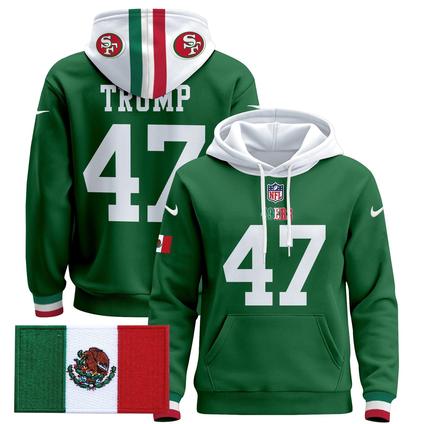 49ers Mexico 2024 Pullover Hoodie - All Stitched