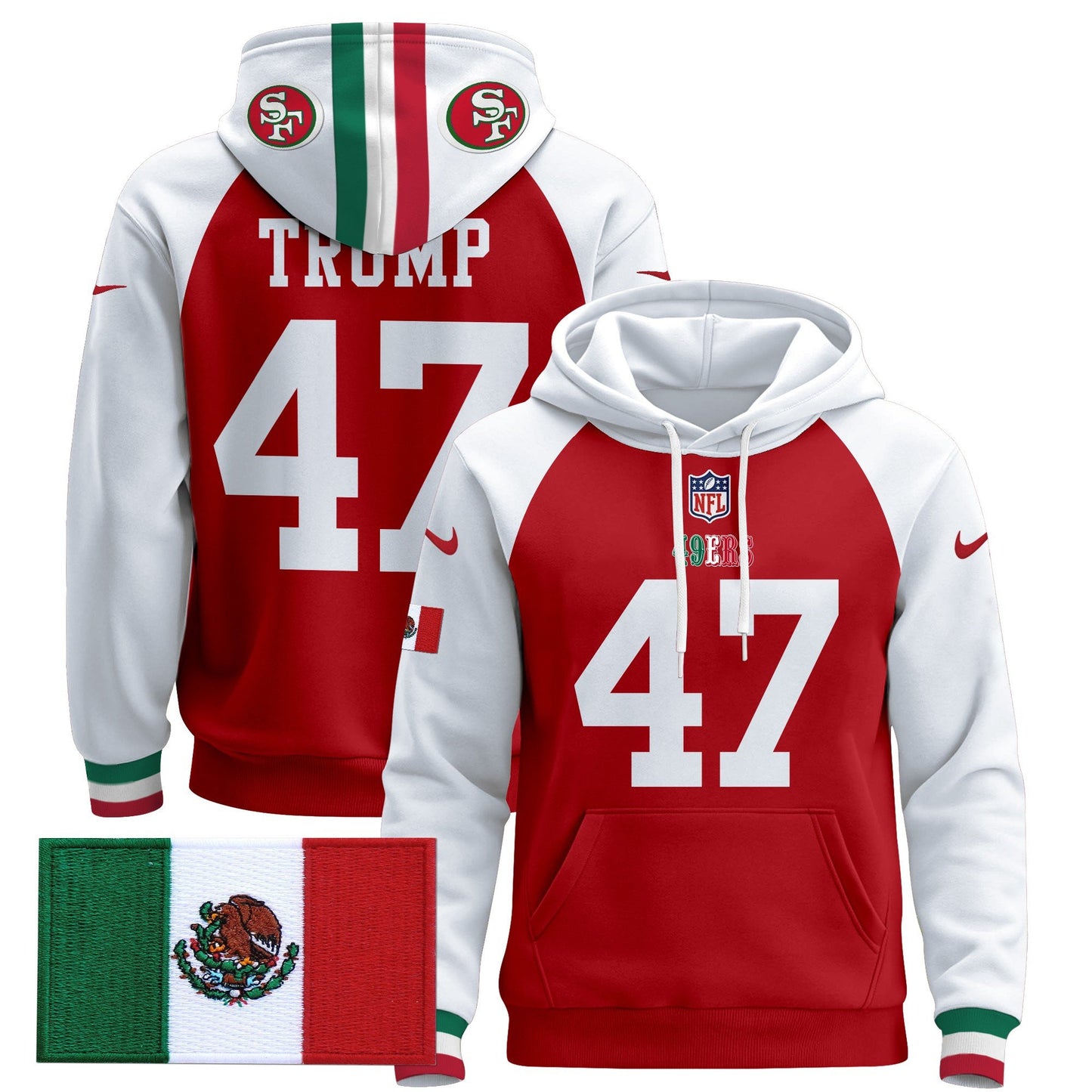 49ers Mexico 2024 Pullover Hoodie - All Stitched