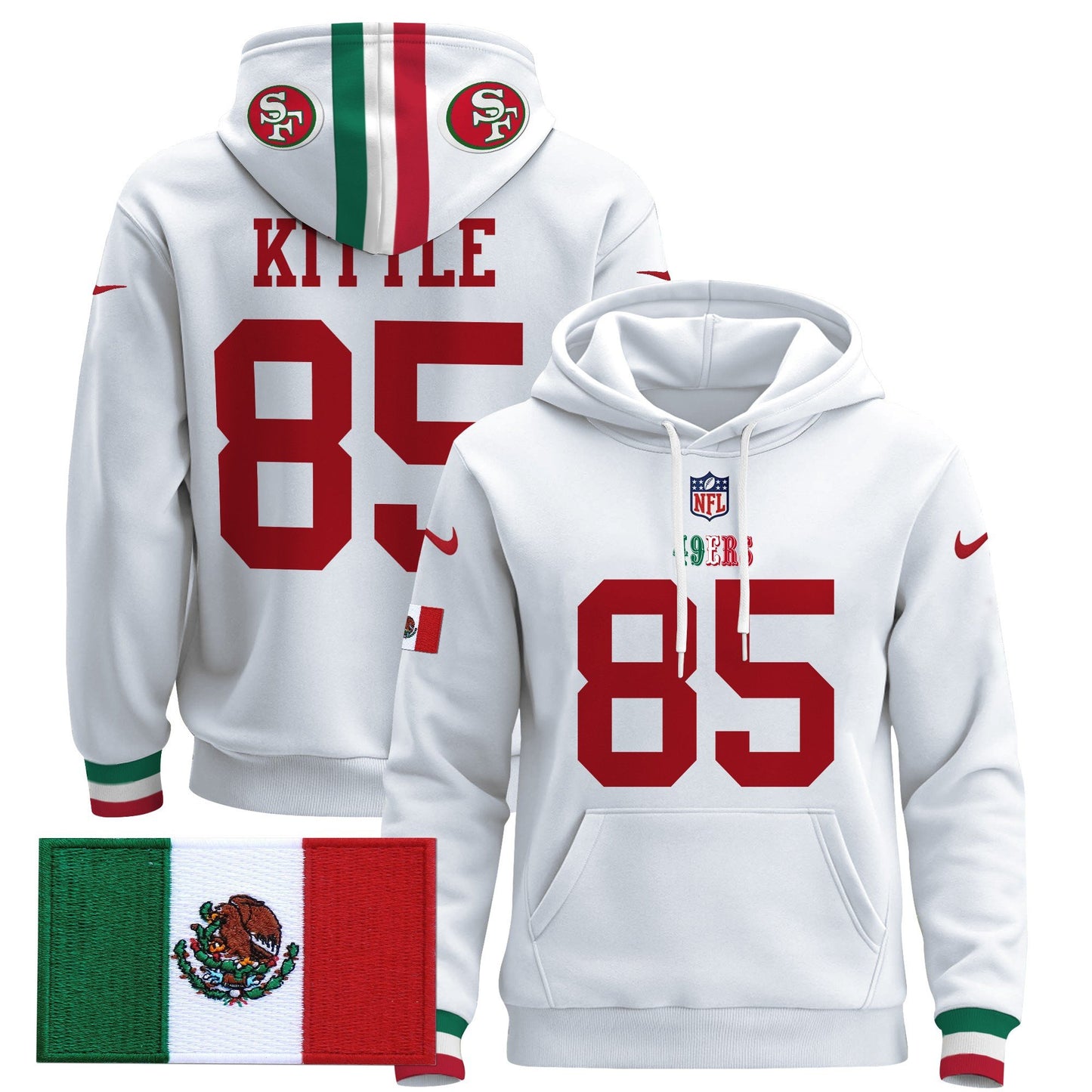 49ers Mexico 2024 Pullover Hoodie - All Stitched