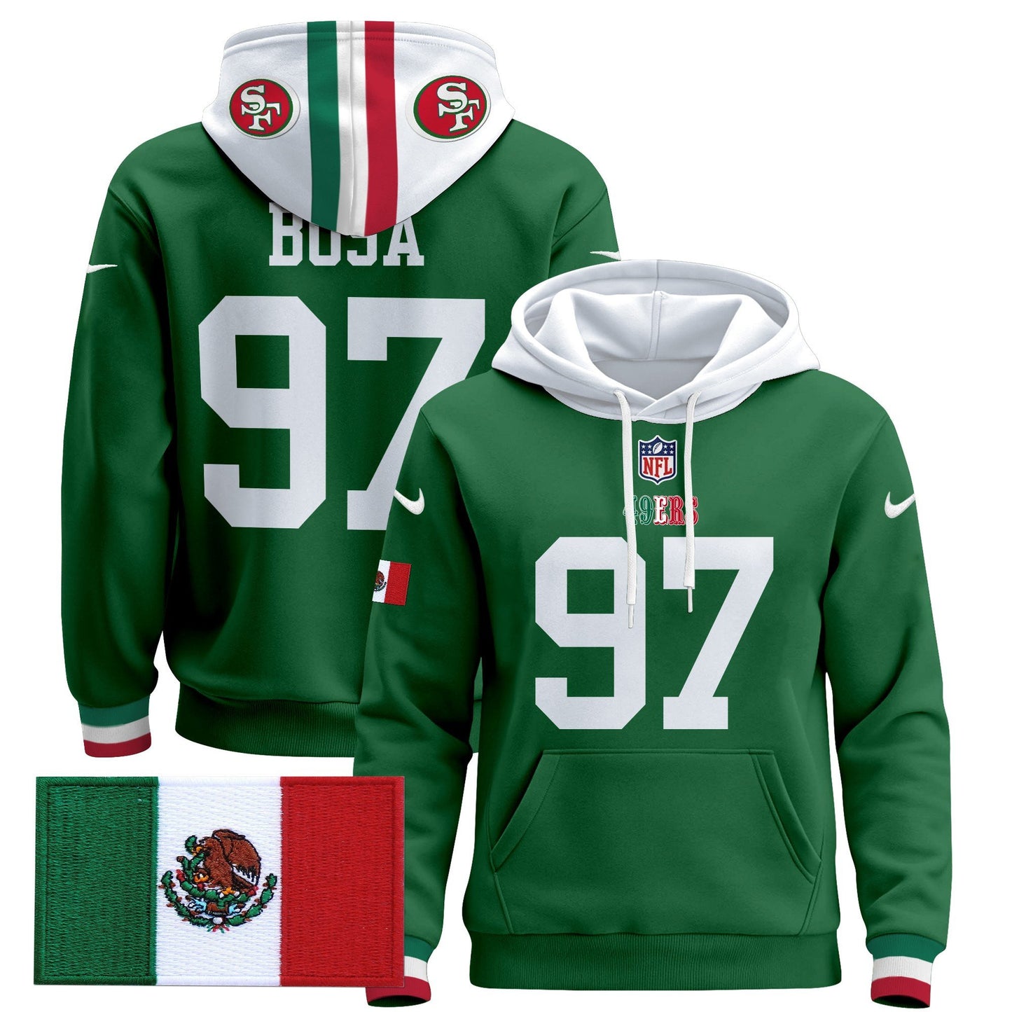 49ers Mexico 2024 Pullover Hoodie - All Stitched