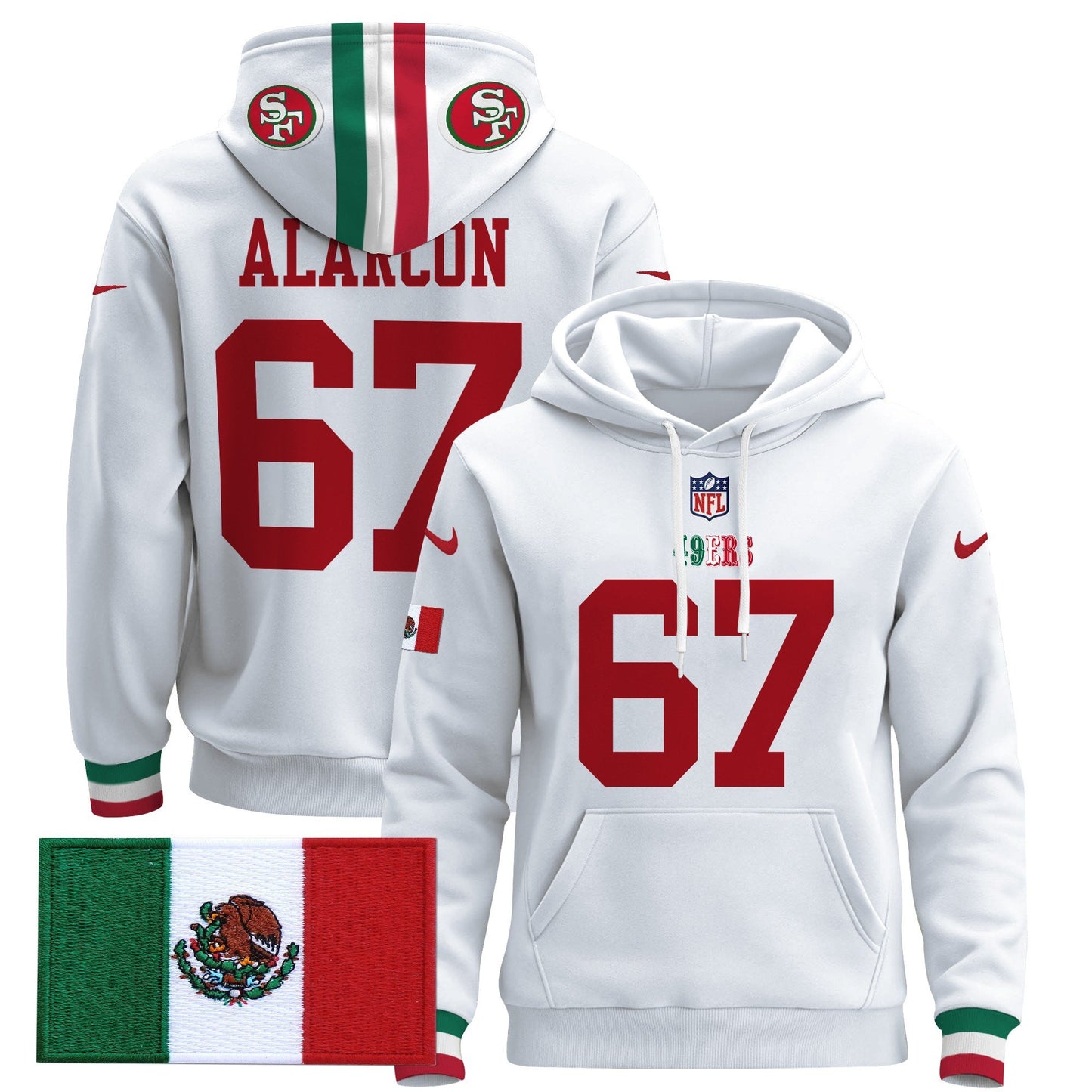 49ers Mexico 2024 Pullover Hoodie - All Stitched