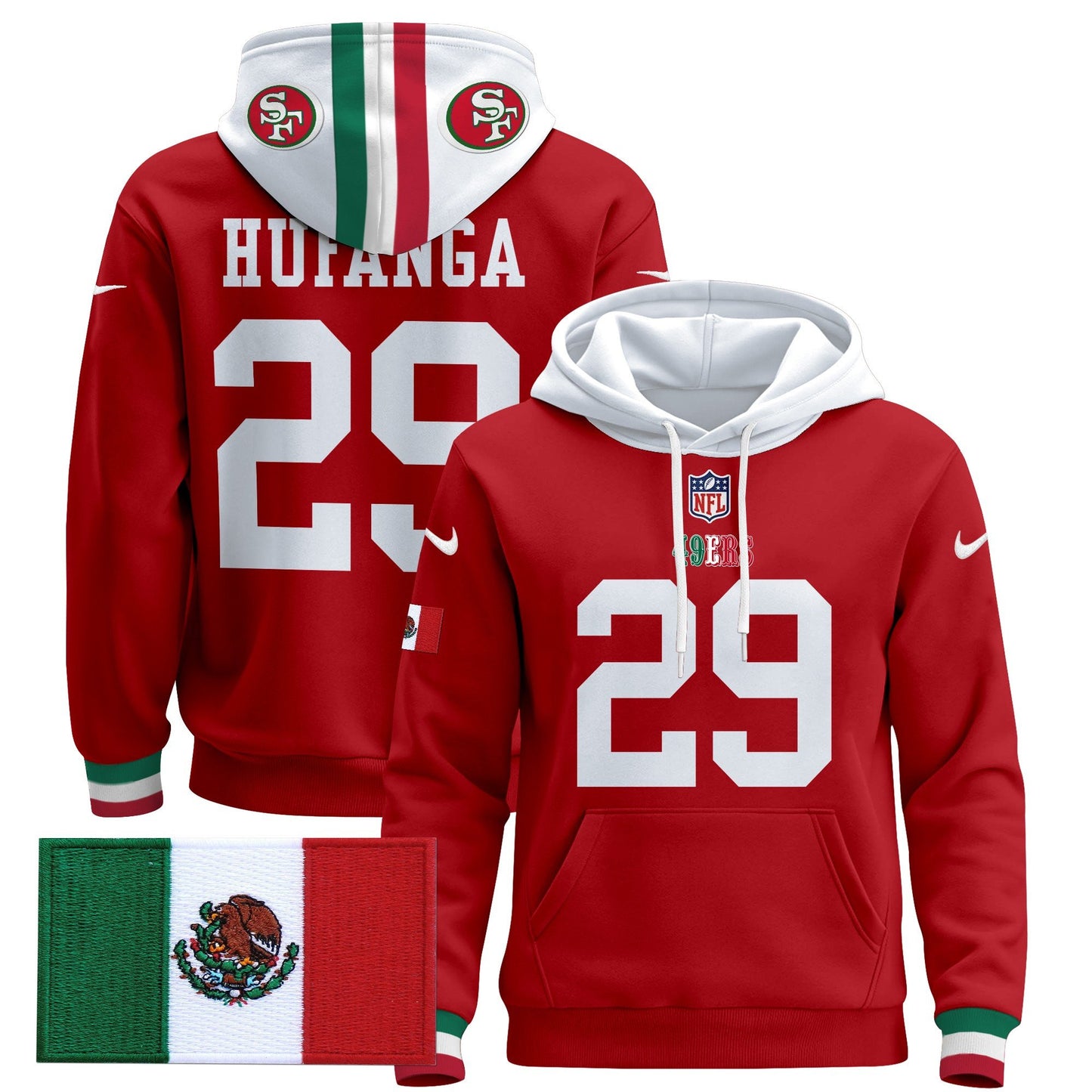 49ers Mexico 2024 Pullover Hoodie - All Stitched