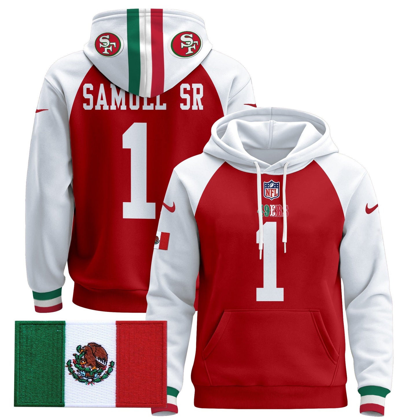 49ers Mexico 2024 Pullover Hoodie - All Stitched