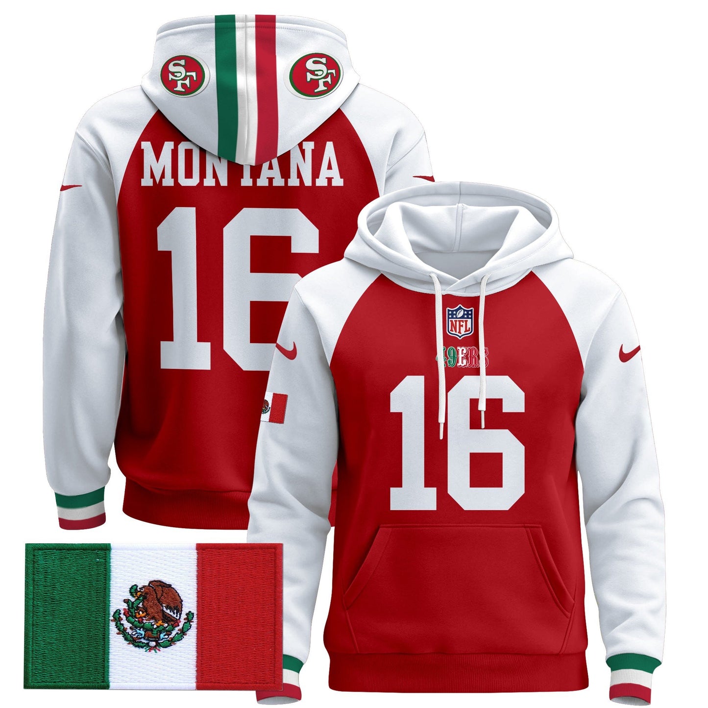 49ers Mexico 2024 Pullover Hoodie - All Stitched