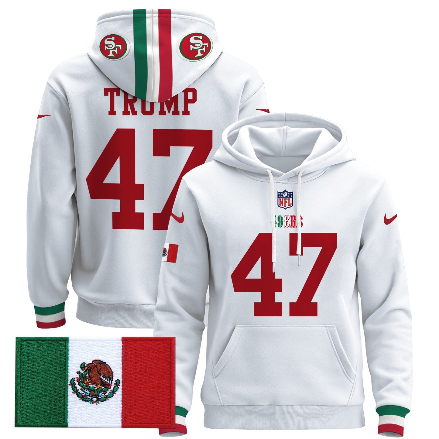 49ers Mexico 2024 Pullover Hoodie - All Stitched