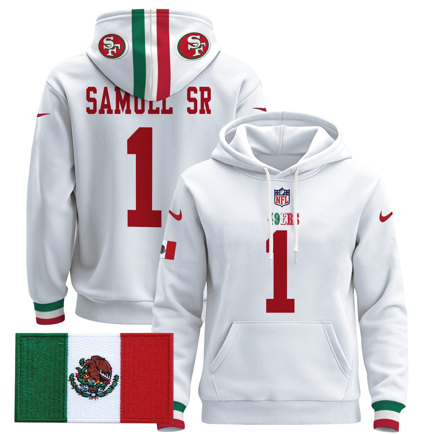 49ers Mexico 2024 Pullover Hoodie - All Stitched