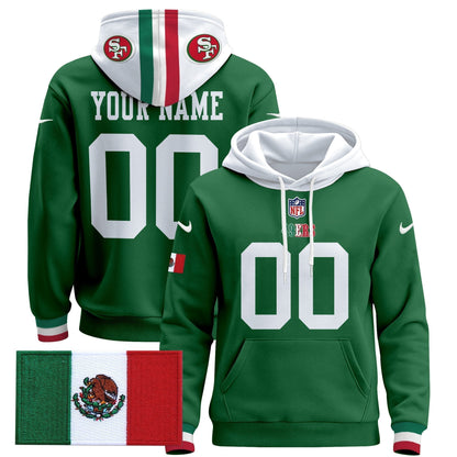 49ers Mexico 2024 Custom Pullover Hoodie