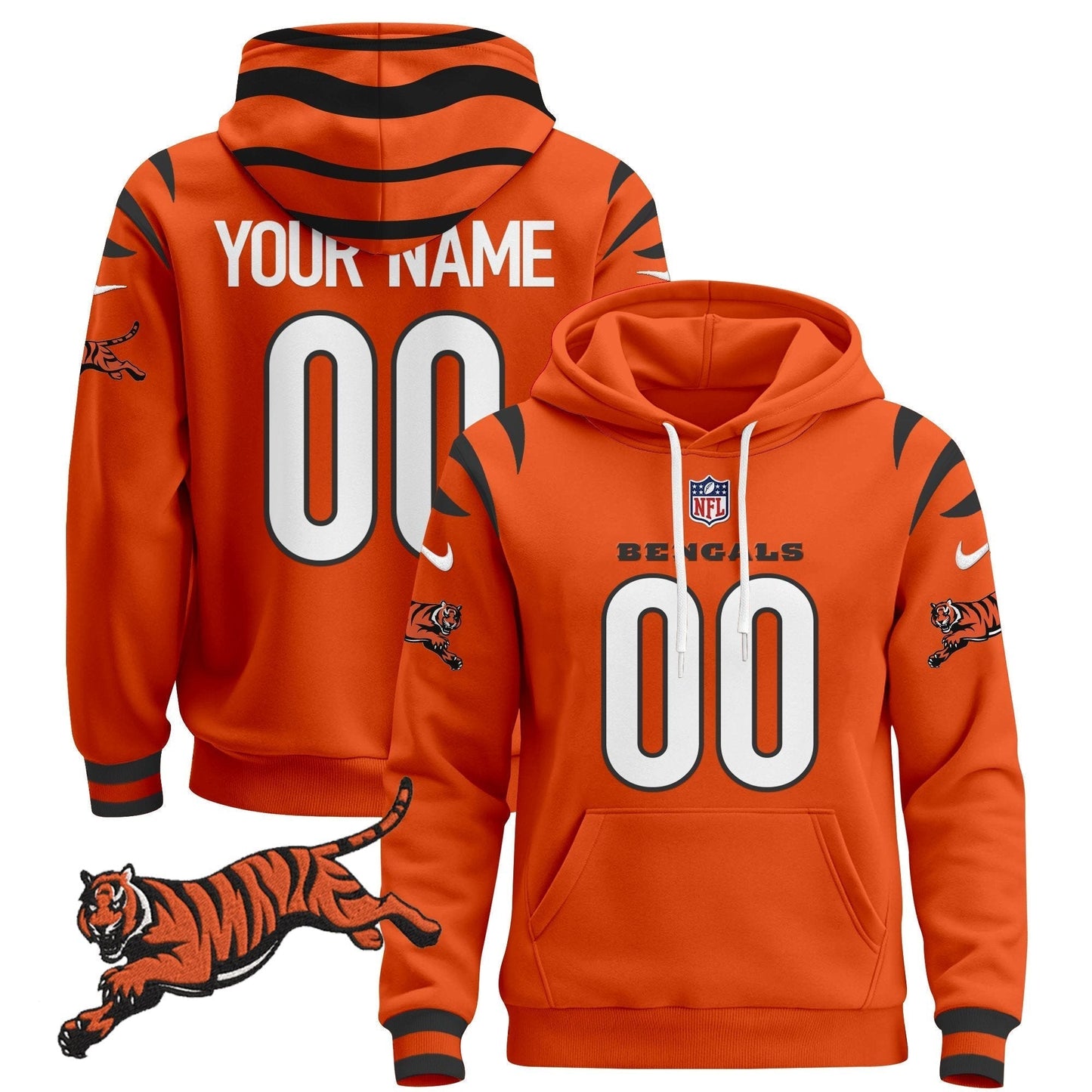 Cincinnati Bengals 2024 Custom Pullover Hoodie