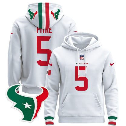 Houston Texans Mexico 2024 Pullover Hoodie - All Stitched