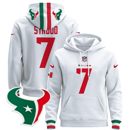 Houston Texans Mexico 2024 Pullover Hoodie - All Stitched