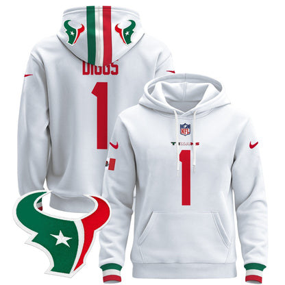 Houston Texans Mexico 2024 Pullover Hoodie - All Stitched