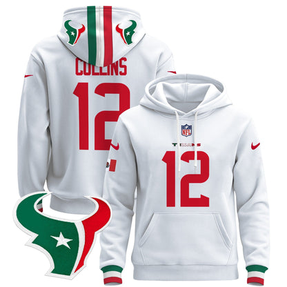 Houston Texans Mexico 2024 Pullover Hoodie - All Stitched