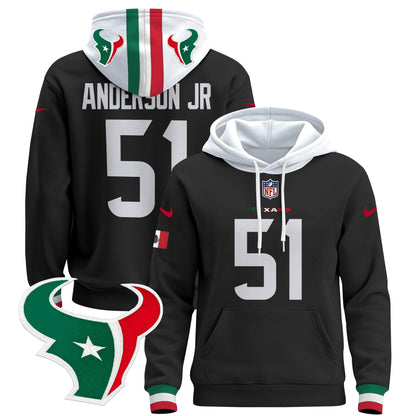 Houston Texans Mexico 2024 Pullover Hoodie - All Stitched