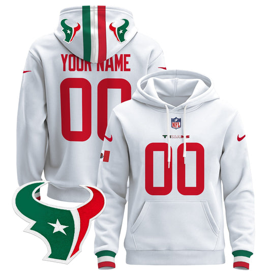 Houston Texans Mexico 2024 Custom Pullover Hoodie - All Stitched