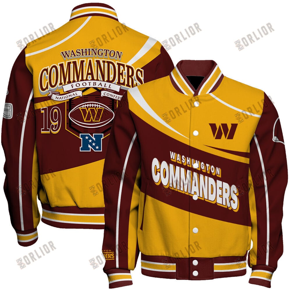Washington Commanders Football Team 2024- 25 Supreme On The Pitch Unisex Varsity Jacket