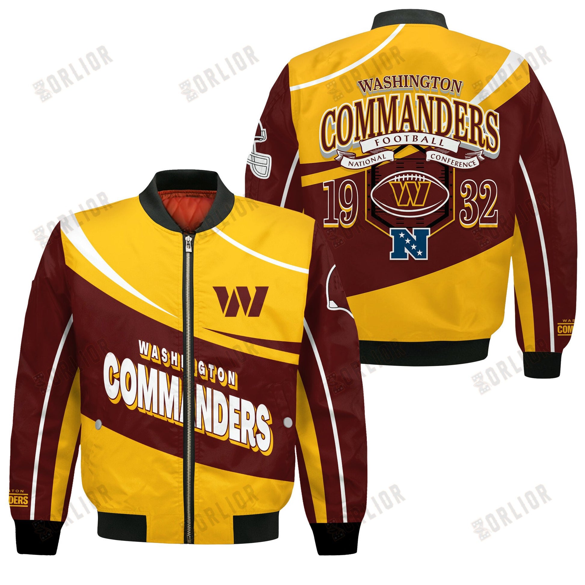Washington Commanders Football Team 2024- 25 Supreme On The Pitch Bomber Jacket