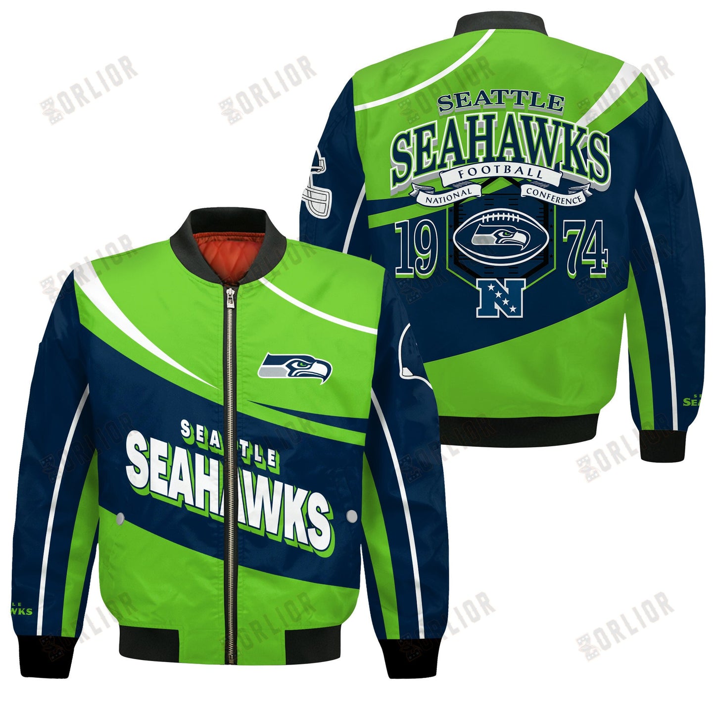 Seattle Seahawks Football Team 2024- 25 Supreme On The Pitch Bomber Jacket