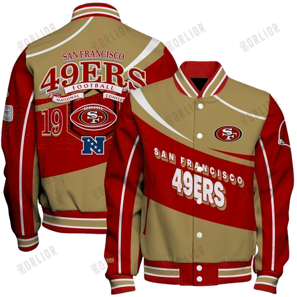 San Francisco 49ers Football Team 2024- 25 Supreme On The Pitch Unisex Varsity Jacket