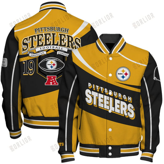 Pittsburgh Steelers Football Team 2024- 25 Supreme On The Pitch Unisex Varsity Jacket