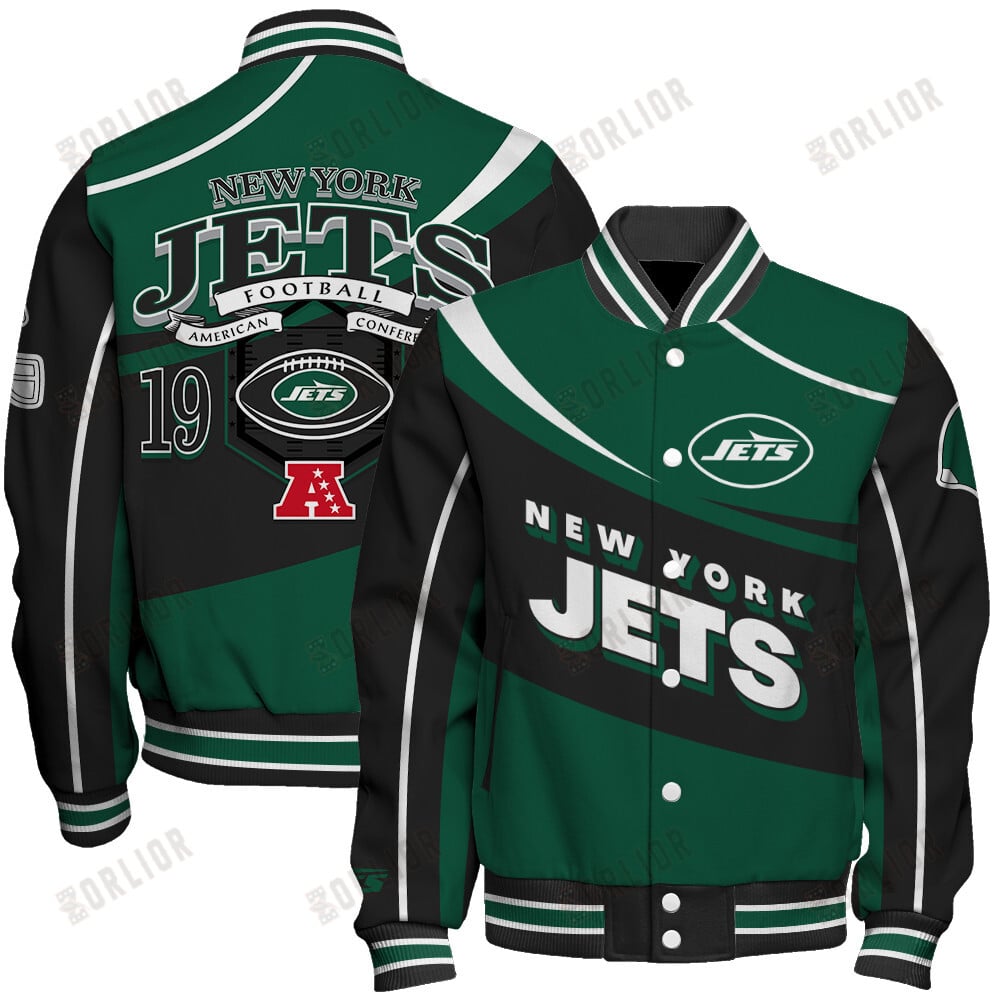 New York Jets Football Team 2024- 25 Supreme On The Pitch Unisex Varsity Jacket