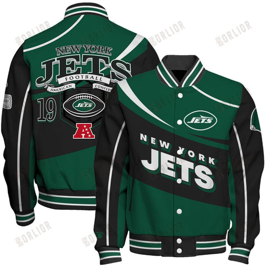 New York Jets Football Team 2024- 25 Supreme On The Pitch Unisex Varsity Jacket