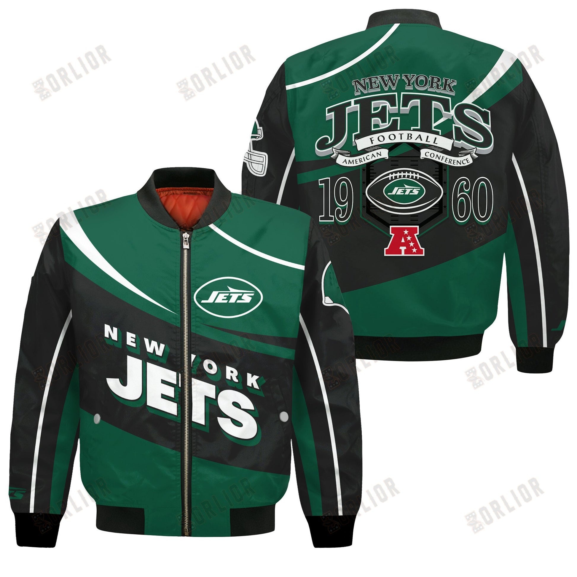 New York Jets Football Team 2024- 25 Supreme On The Pitch Bomber Jacket