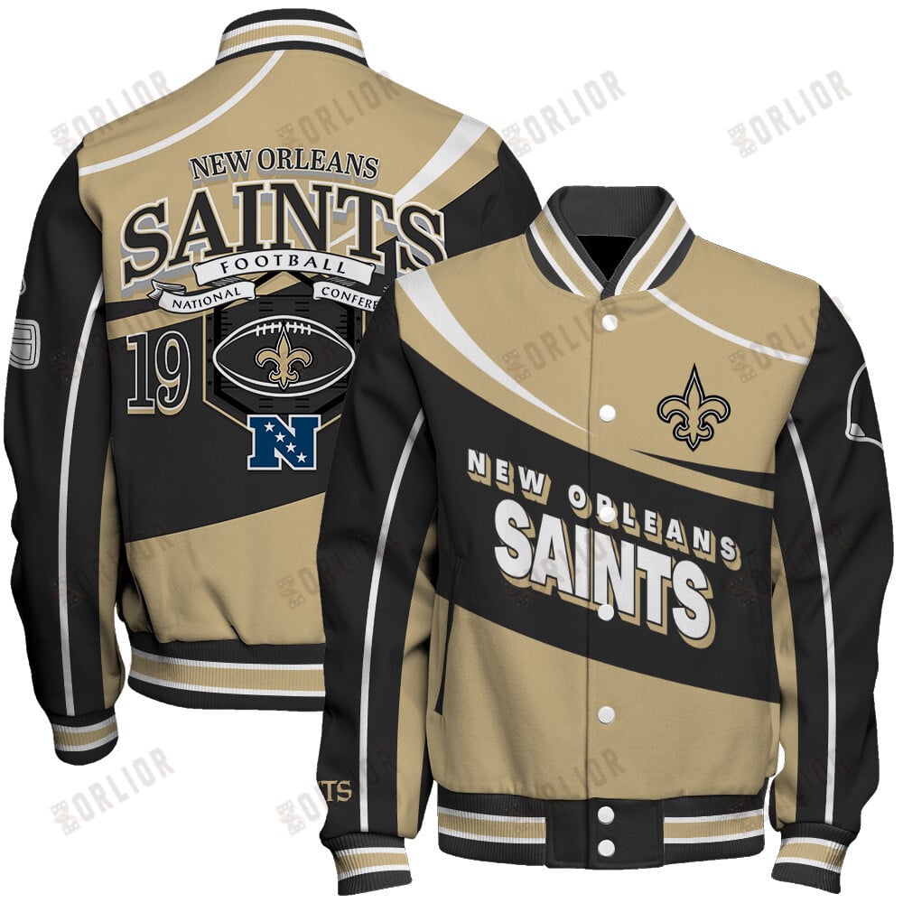 New Orleans Saints Football Team 2024- 25 Supreme On The Pitch Unisex Varsity Jacket