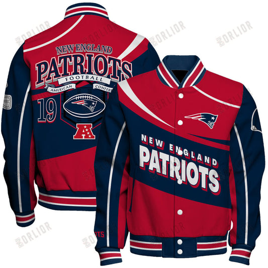 New England Patriots Football Team 2024- 25 Supreme On The Pitch Unisex Varsity Jacket