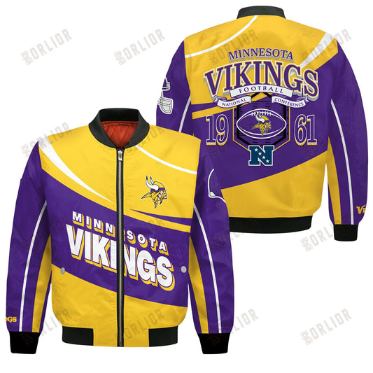 Minnesota Vikings Football Team 2024- 25 Supreme On The Pitch Bomber Jacket