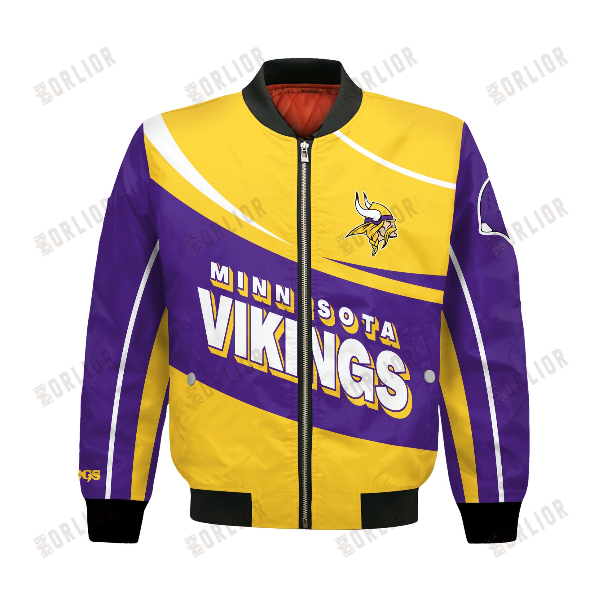 Minnesota Vikings Football Team 2024- 25 Supreme On The Pitch Bomber Jacket