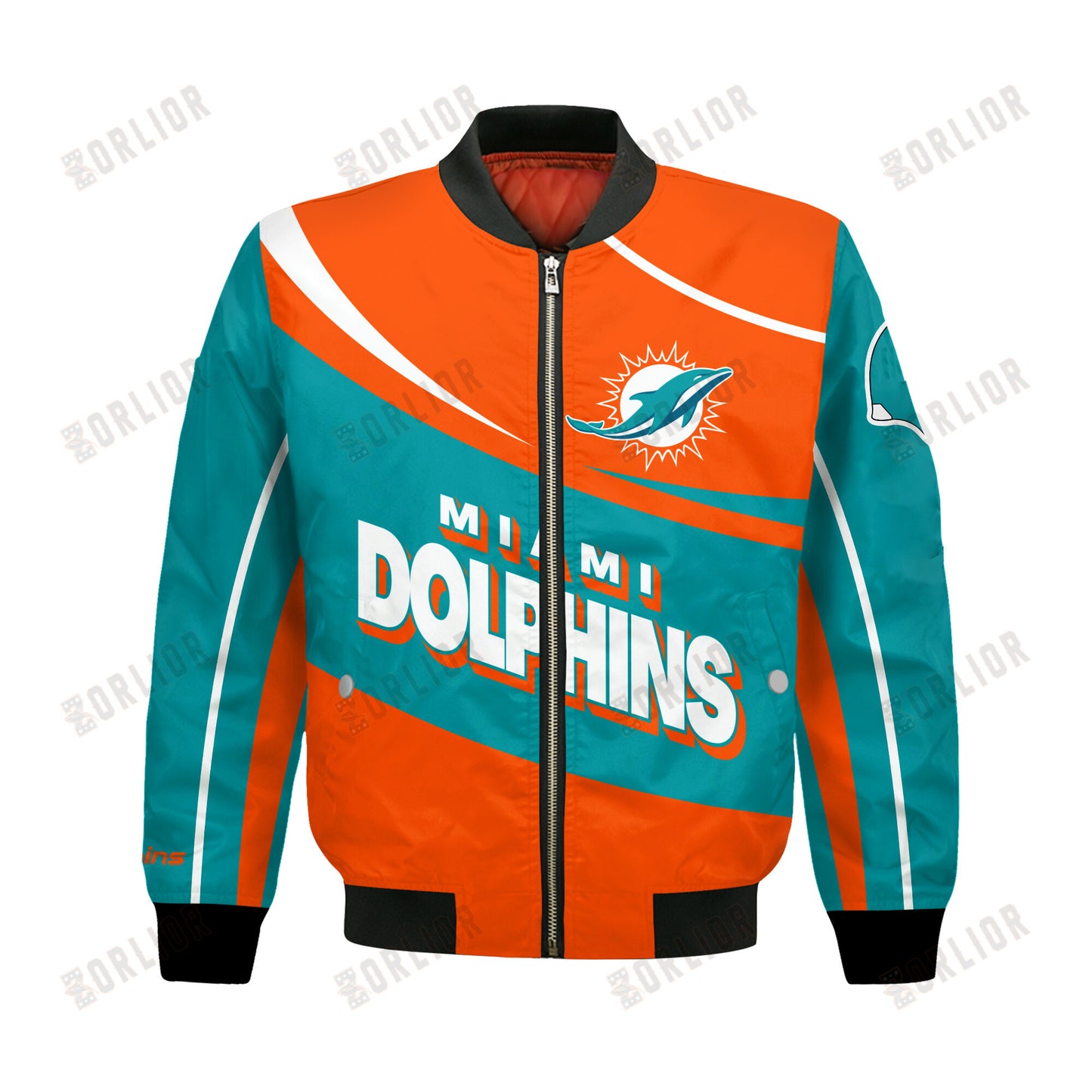 Miami Dolphins Football Team 2024- 25 Supreme On The Pitch Bomber Jacket