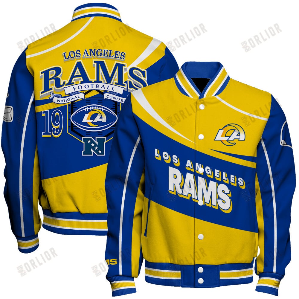 Los Angeles Rams Football Team 2024- 25 Supreme On The Pitch Unisex Varsity Jacket
