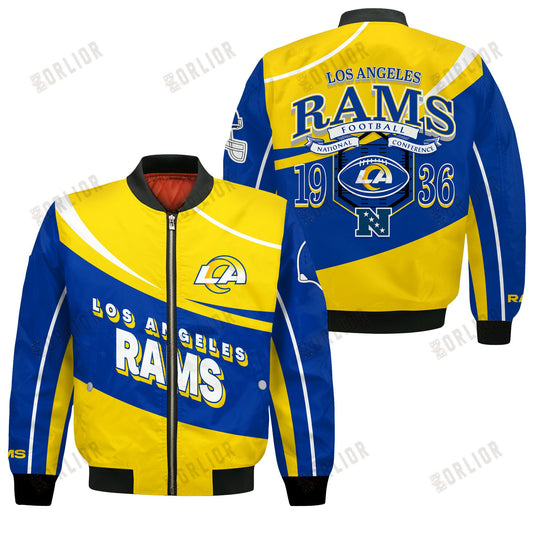 Los Angeles Rams Football Team 2024- 25 Supreme On The Pitch Bomber Jacket