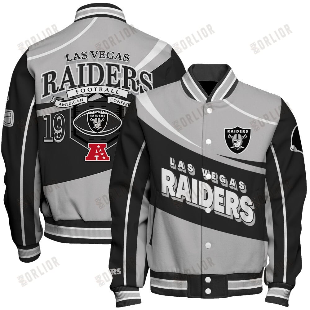 Las Vegas Raiders Football Team 2024- 25 Supreme On The Pitch Unisex Varsity Jacket