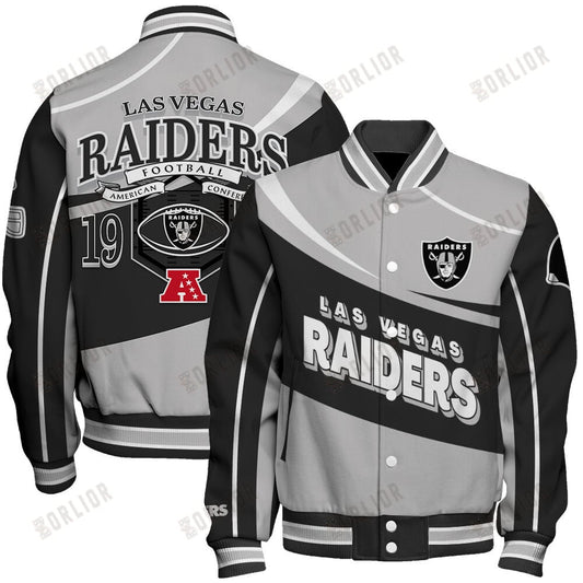 Las Vegas Raiders Football Team 2024- 25 Supreme On The Pitch Unisex Varsity Jacket