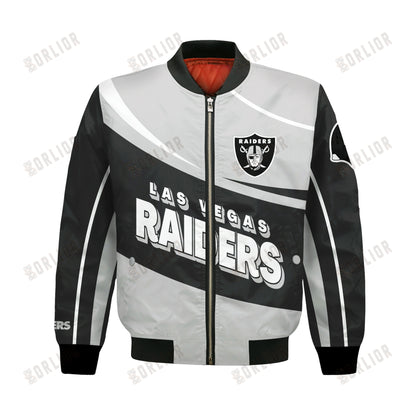 Las Vegas Raiders Football Team 2024- 25 Supreme On The Pitch Bomber Jacket