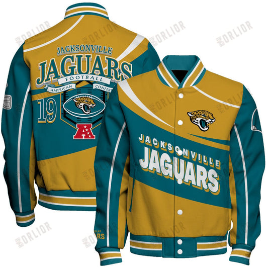 Jacksonville Jaguars Football Team 2024- 25 Supreme On The Pitch Unisex Varsity Jacket