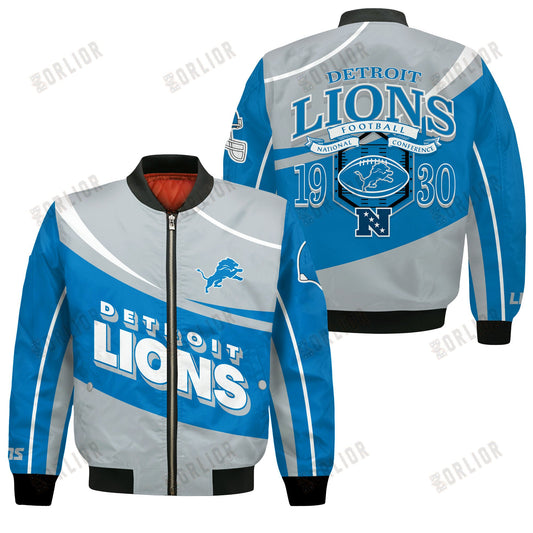 Detroit Lions Football Team 2024- 25 Supreme On The Pitch Bomber Jacket