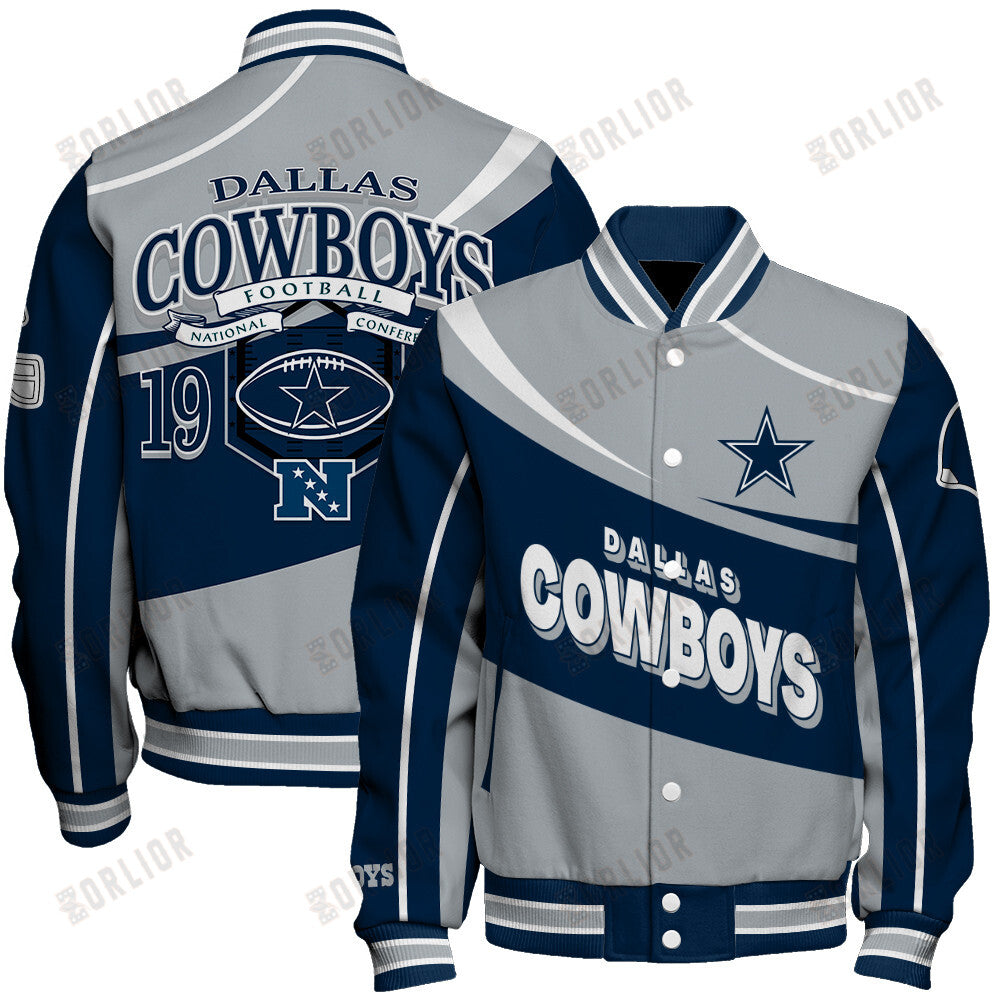 Dallas Cowboys Football Team 2024- 25 Supreme On The Pitch Unisex Varsity Jacket