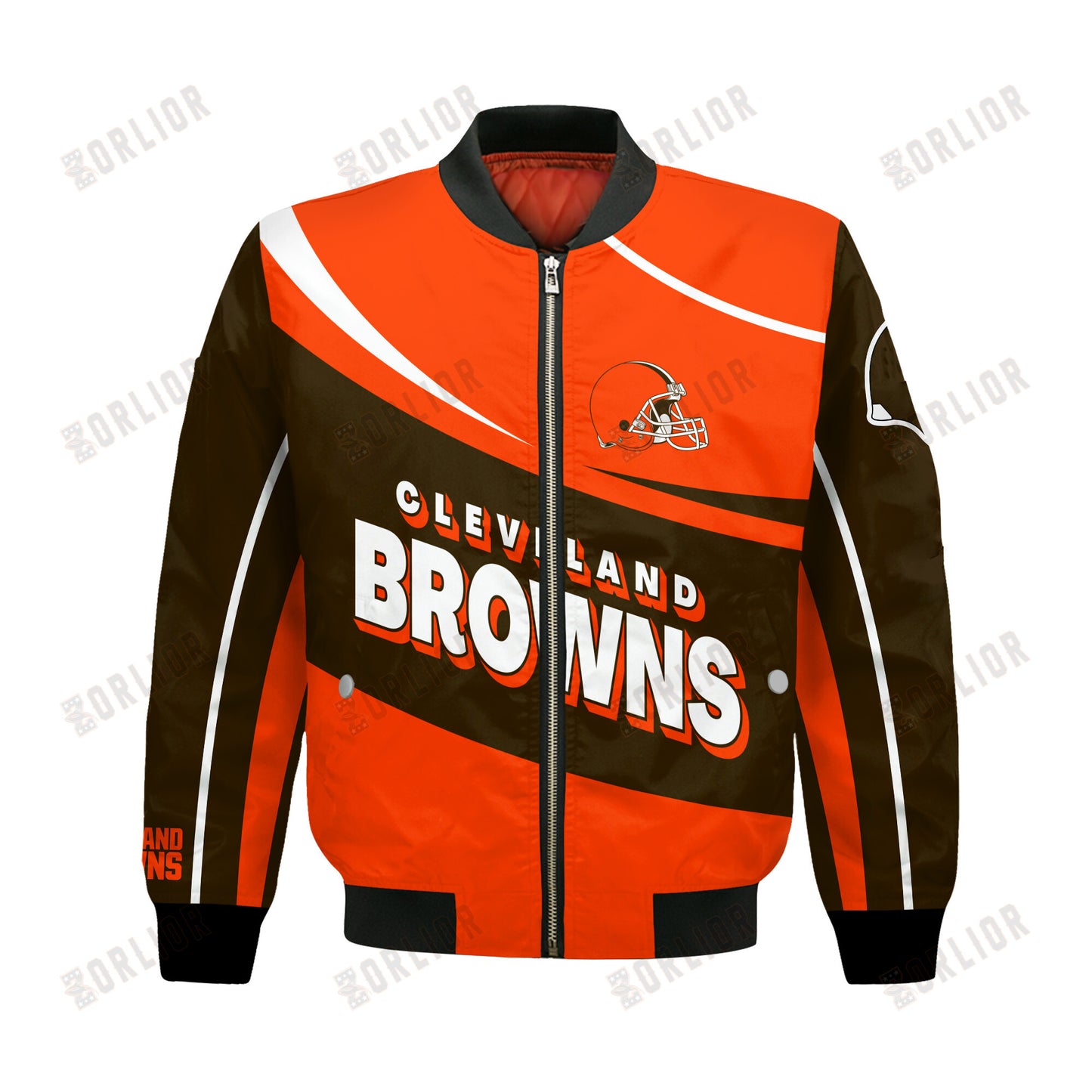 Cleveland Browns Football Team 2024- 25 Supreme On The Pitch Bomber Jacket