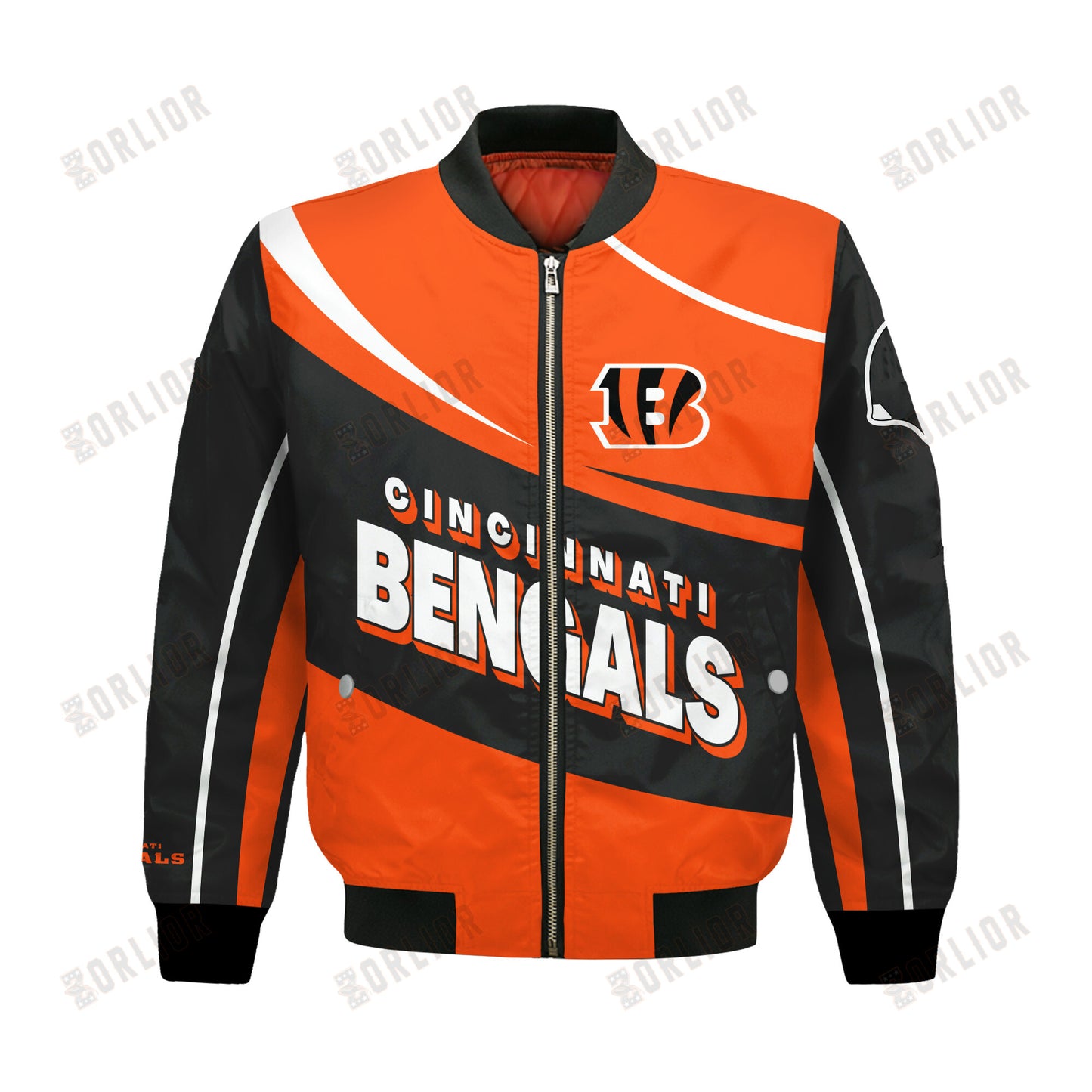 Cincinnati Bengals Football Team 2024- 25 Supreme On The Pitch Bomber Jacket