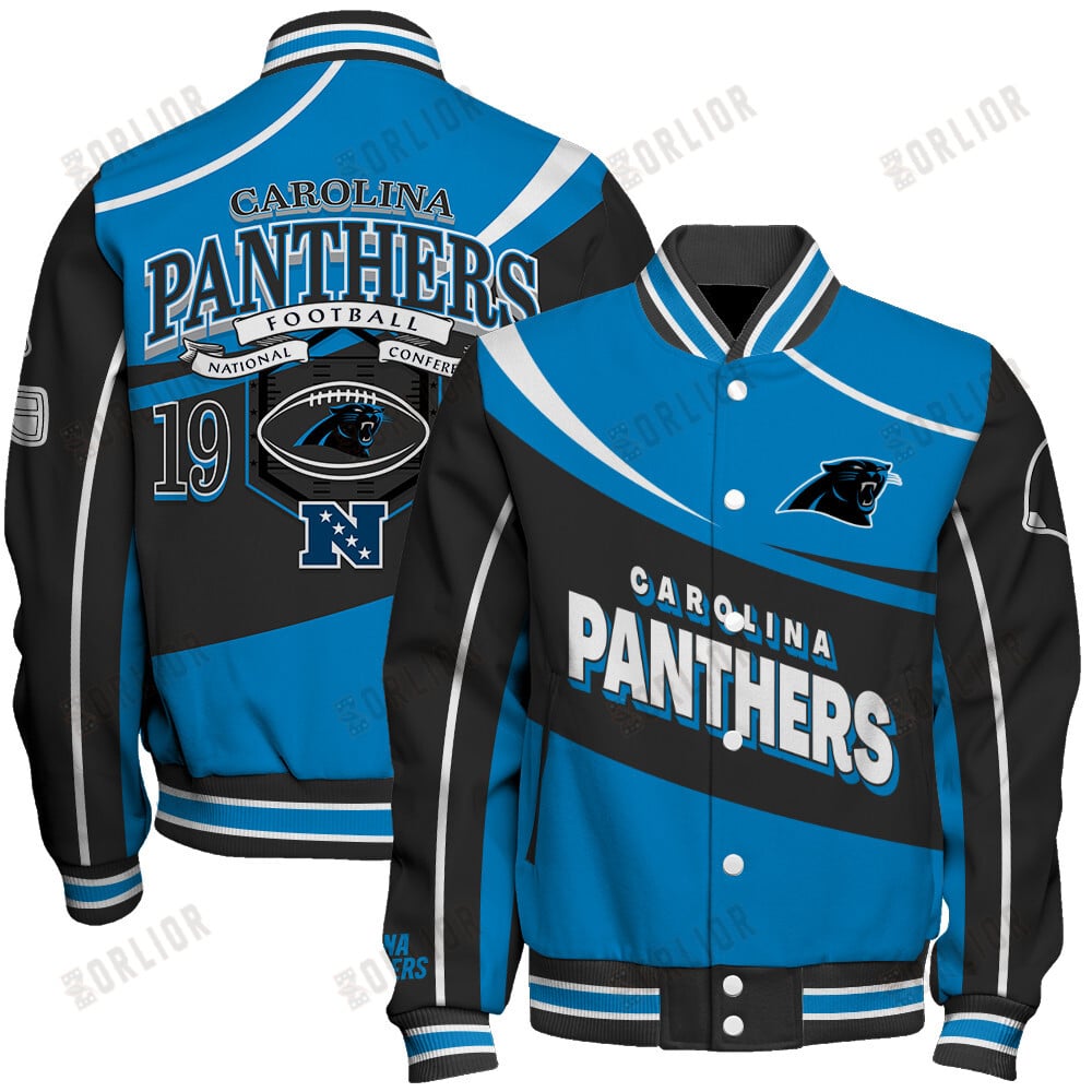 Carolina Panthers Football Team 2024- 25 Supreme On The Pitch Unisex Varsity Jacket