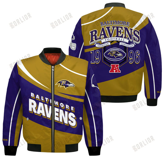 Baltimore Ravens Football Team 2024- 25 Supreme On The Pitch Bomber Jacket