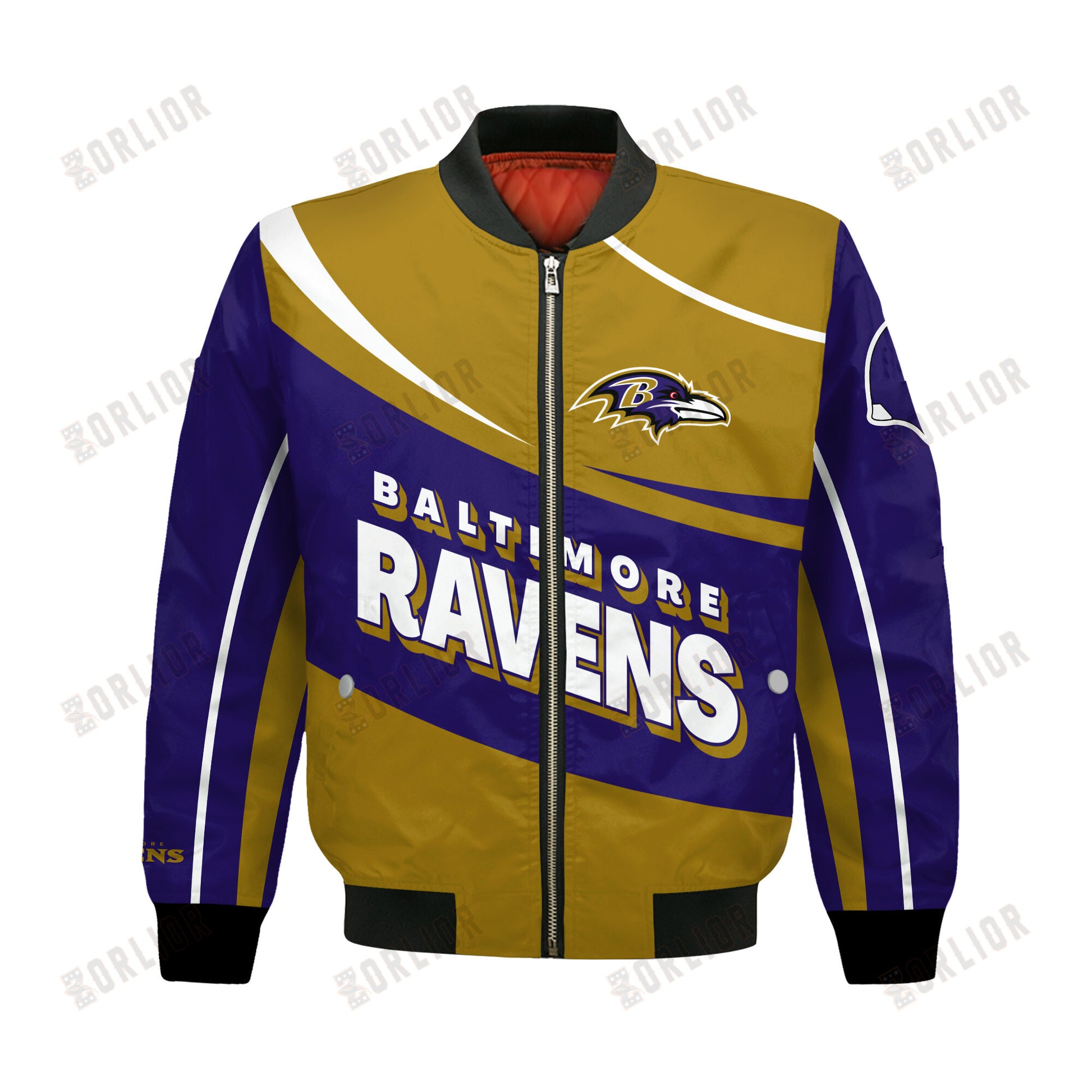Baltimore Ravens Football Team 2024- 25 Supreme On The Pitch Bomber Jacket