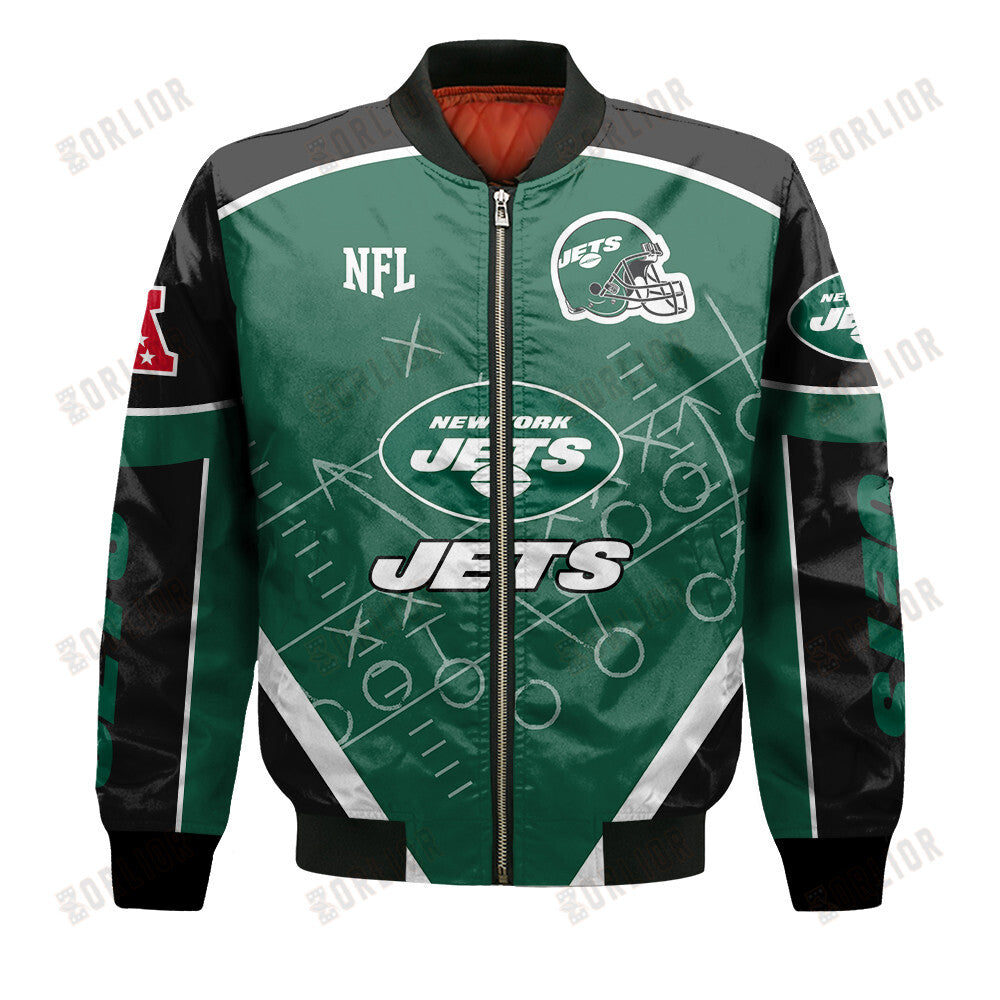 New York Jets Football Team 2024- 25 The Heat Of The New Season Bomber Jacket
