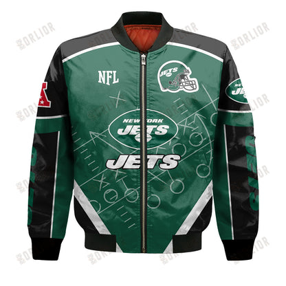 New York Jets Football Team 2024- 25 The Heat Of The New Season Bomber Jacket