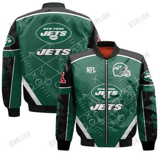New York Jets Football Team 2024- 25 The Heat Of The New Season Bomber Jacket