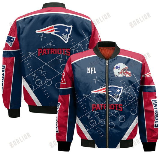 New England Patriots Football Team 2024- 25 The Heat Of The New Season Bomber Jacket
